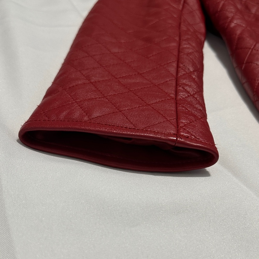 Neiman Marcus Red Leather Jacket - Picture 9 of 16